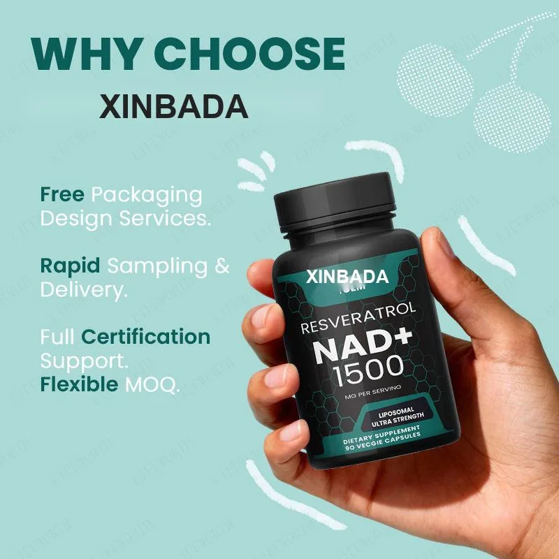 Xinbada Liposomal Nicotinamide Riboside Nad Capsules with Vitamin C Turmeric Resveratrol for Energy, and Brain Support application image 5