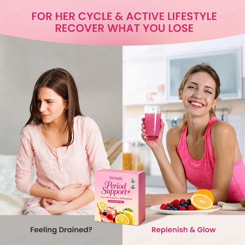 Xinbada Women Hydration Electrolyte Powder Packets with Iron Collagen Zero Sugar OEM ODM