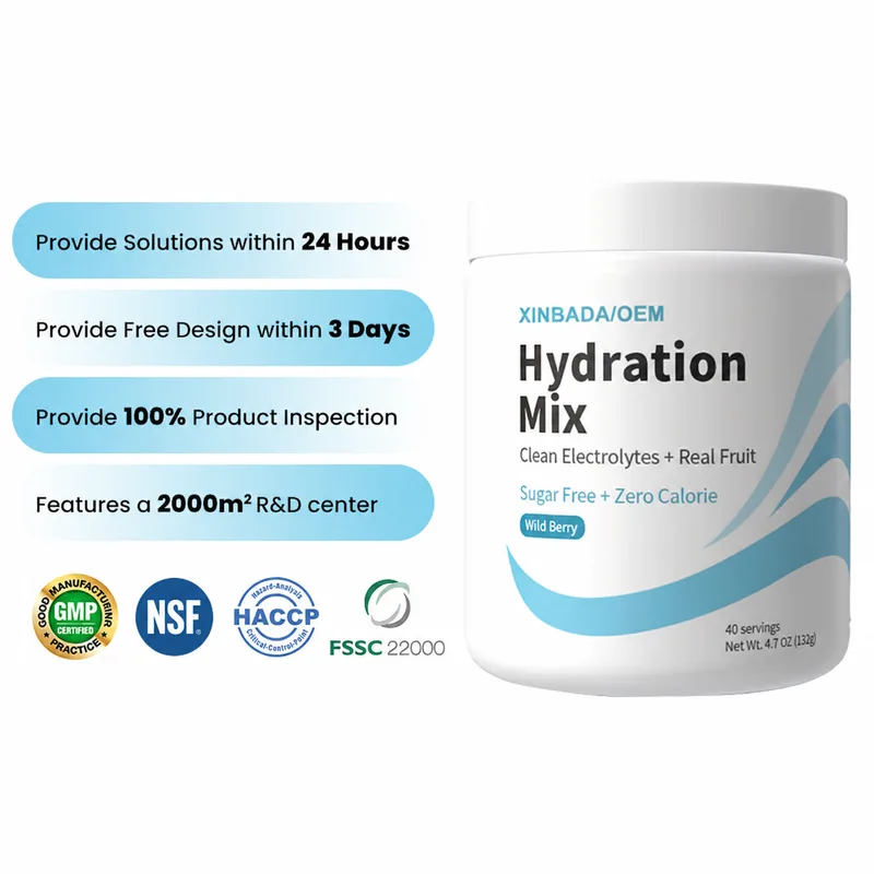 Xinbada Keto Daily Hydration Electrolyte Powder Sachets Sugar Free OEM ODM