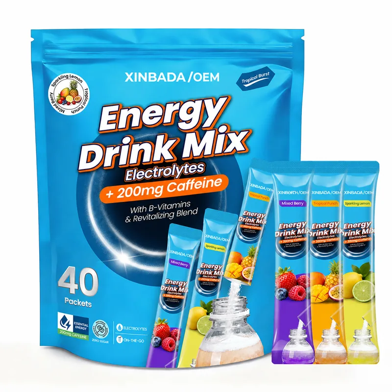 Xinbada Pre Workout Electrolyte Powder with 200 mg Caffeine Fruit Flavor OEM ODM