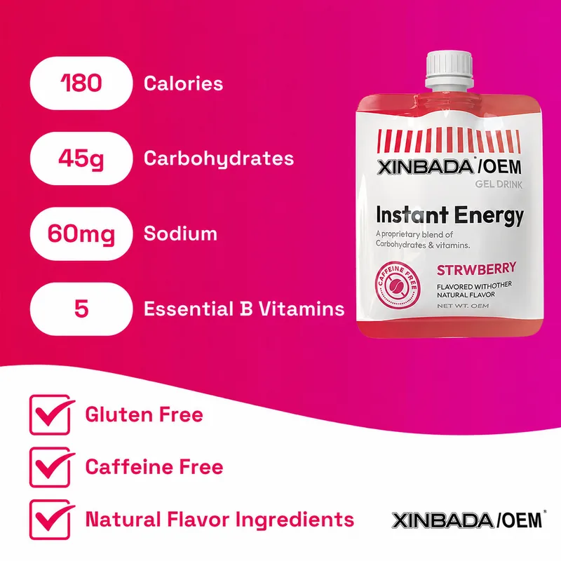 Xinbada White Grape Electrolyte Energy Gel for Running product gallery image 2