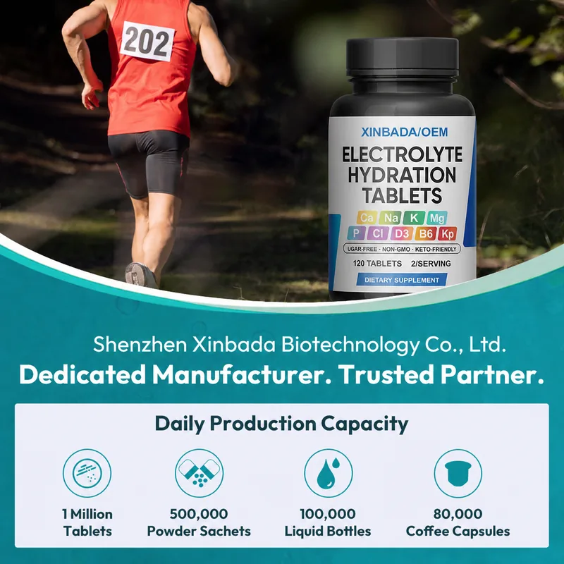 Xinbada Fast Acting Electrolyte Hydration Tablets 120 Count OEM ODM