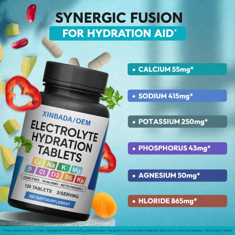 Xinbada Fast Acting Electrolyte Hydration Tablets 120 Count product gallery image 3