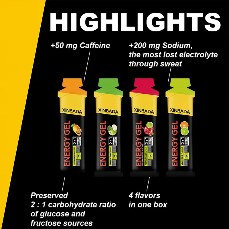 Xinbada Isotonic Fruit Flavored Electrolyte Energy Gel 60 ml product gallery image 2