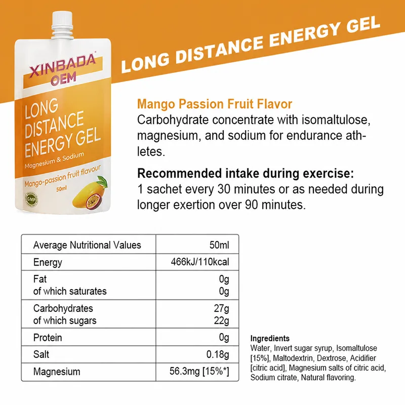 Xinbada Keto Pre Workout Electrolyte Energy Gel Sachets product gallery image 4