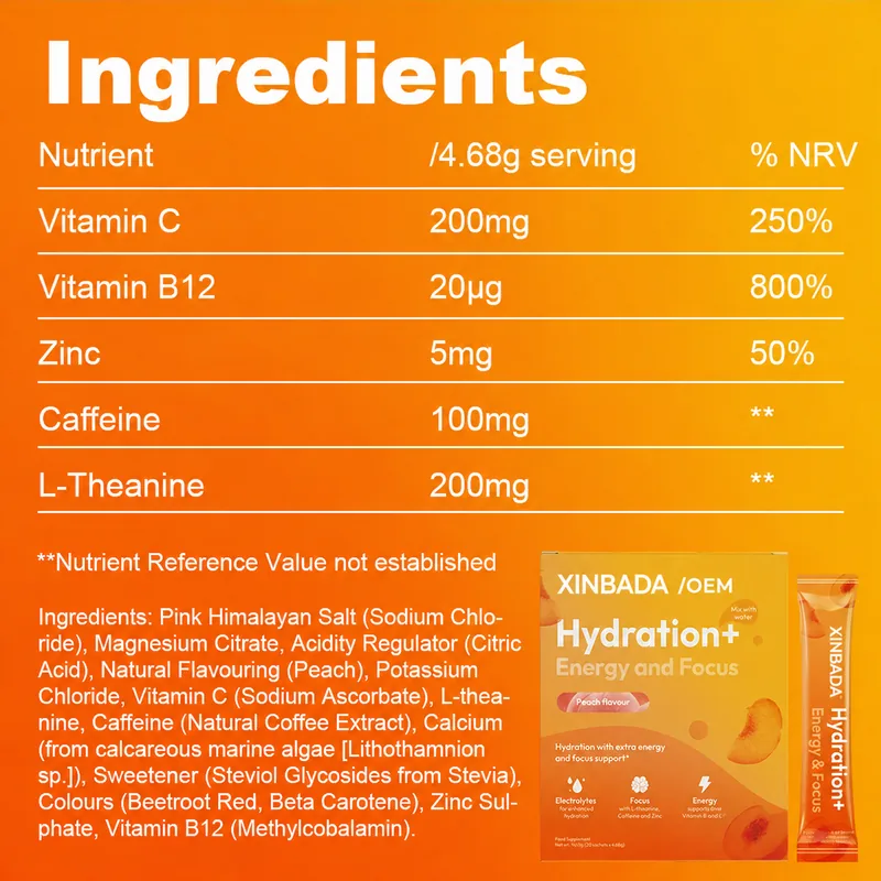 Xinbada Sugar Free Hydration Electrolyte Powder for Endurance product gallery image 3