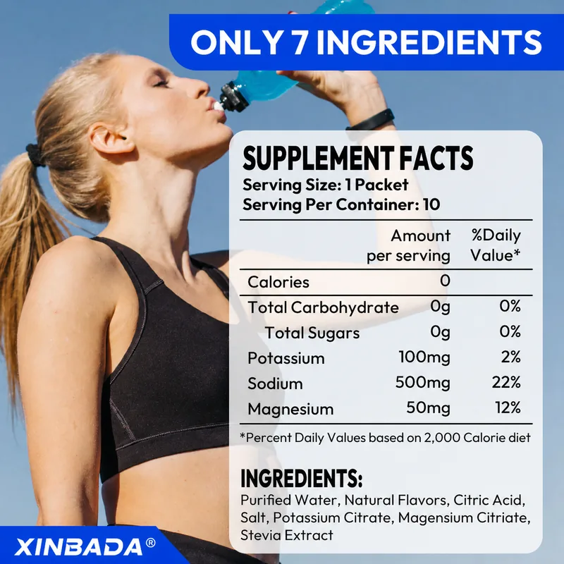 Xinbada Keto Liquid Electrolyte Packets with Potassium Zinc Magnesium product gallery image 5