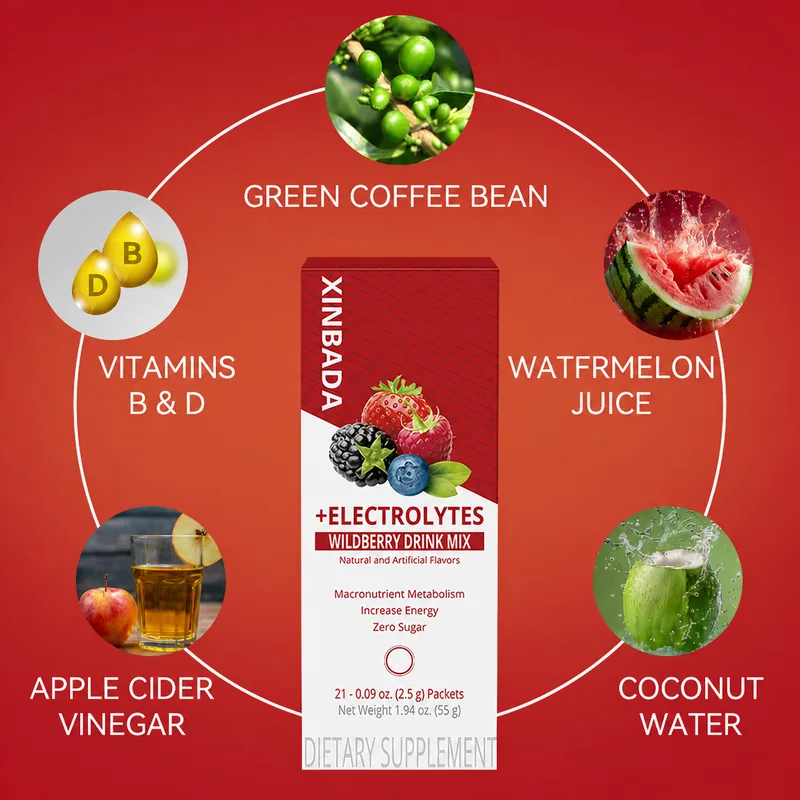 Xinbada Sugar Free Energy Hydration Electrolyte Powder Packets product gallery image 3