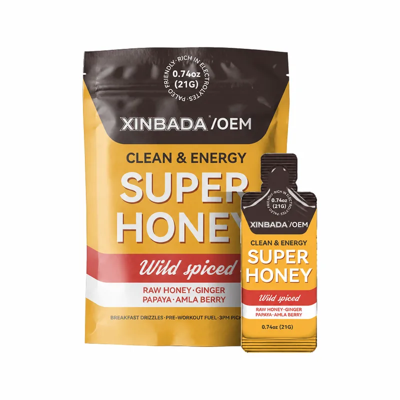Xinbada Wild Ginger Honey Energy Gel Packets 10 Count OEM ODM