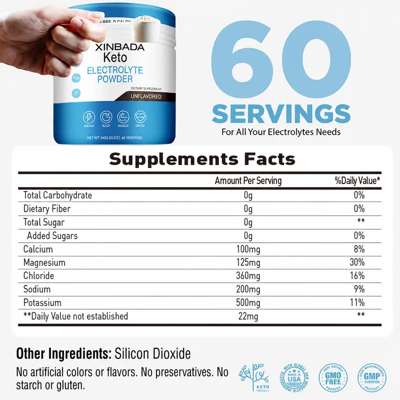Xinbada Lemon Raspberry Daily Hydration Electrolyte Powder product gallery image 5