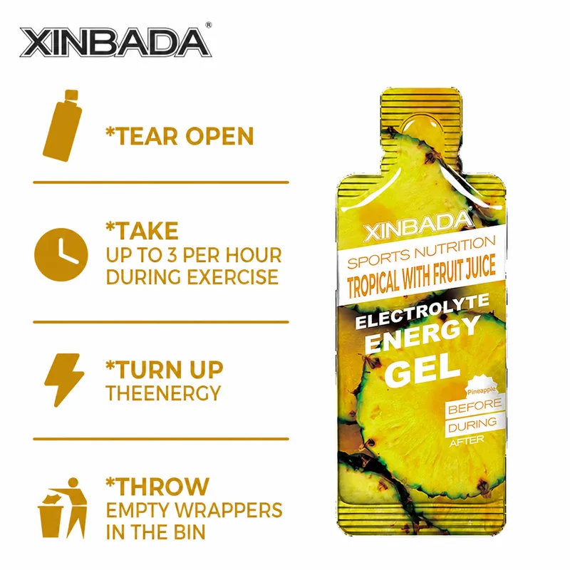 Xinbada Gluten Free Fruit Electrolyte Energy Gel for Running product gallery image 4