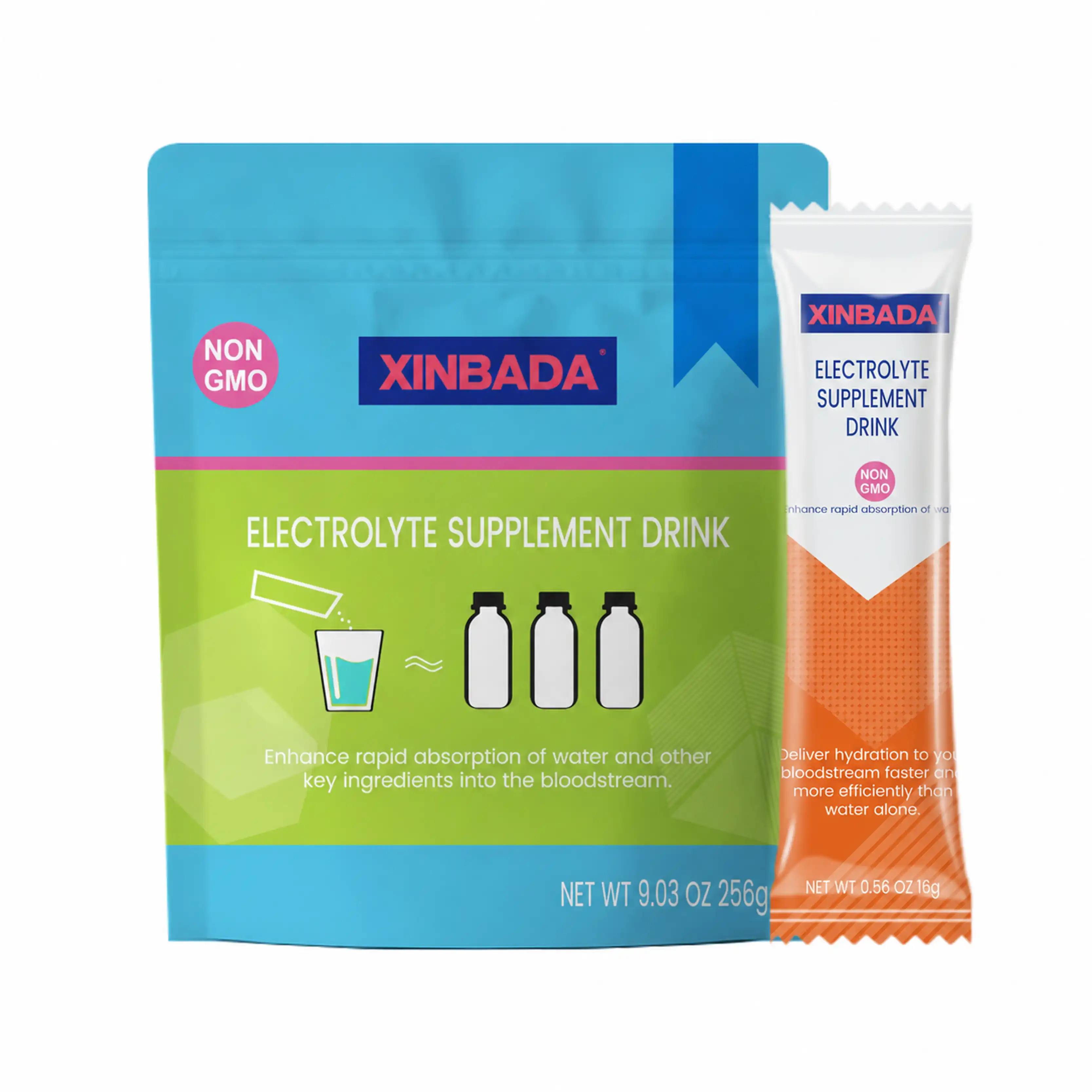 Xinbada Organic Electrolyte Hydration Powder Drink Mix OEM ODM