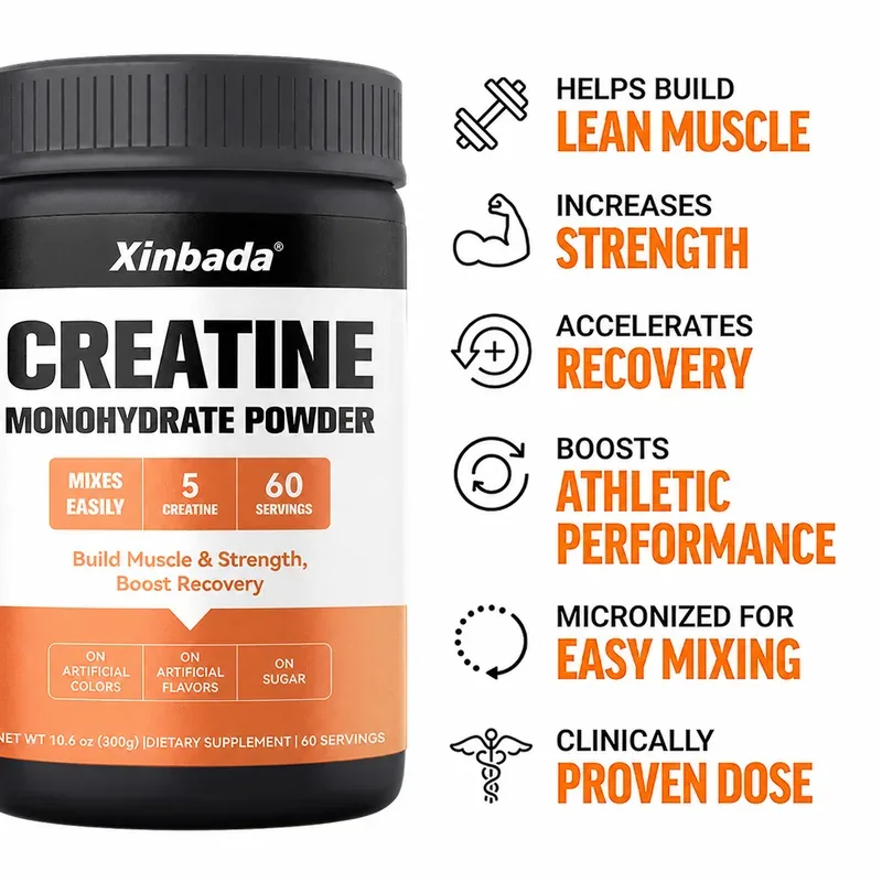 Xinbada 300 g Pure Unflavored Creatine Monohydrate Powder OEM ODM