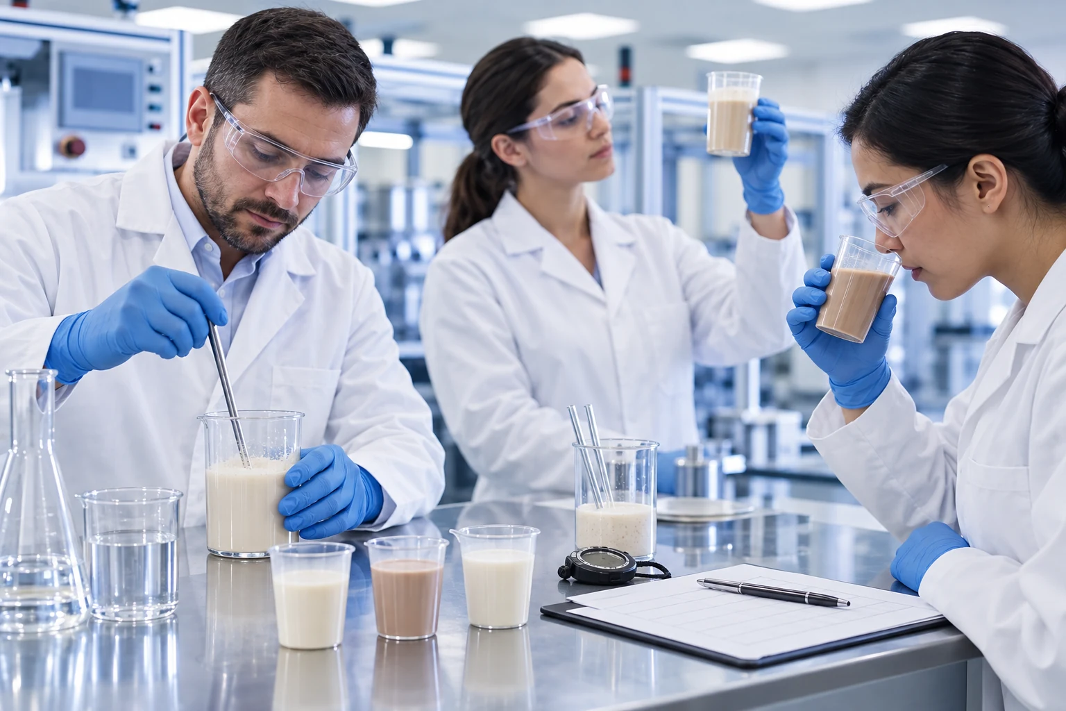 Food-grade powder blending and plain pouch filling line