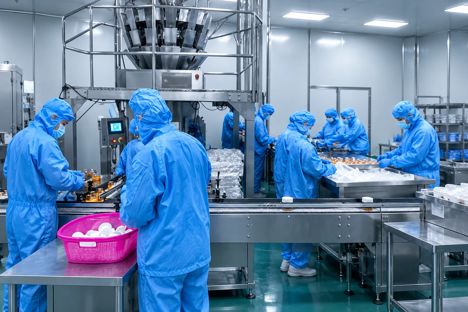 Supplement production equipment illustrating the need to identify the responsible manufacturing operation