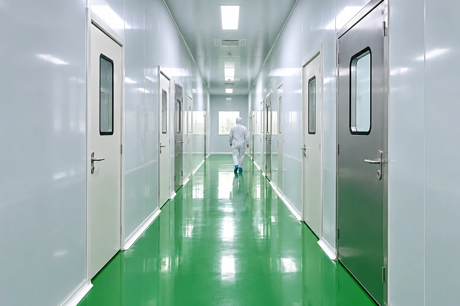 Controlled production corridor illustrating project handover